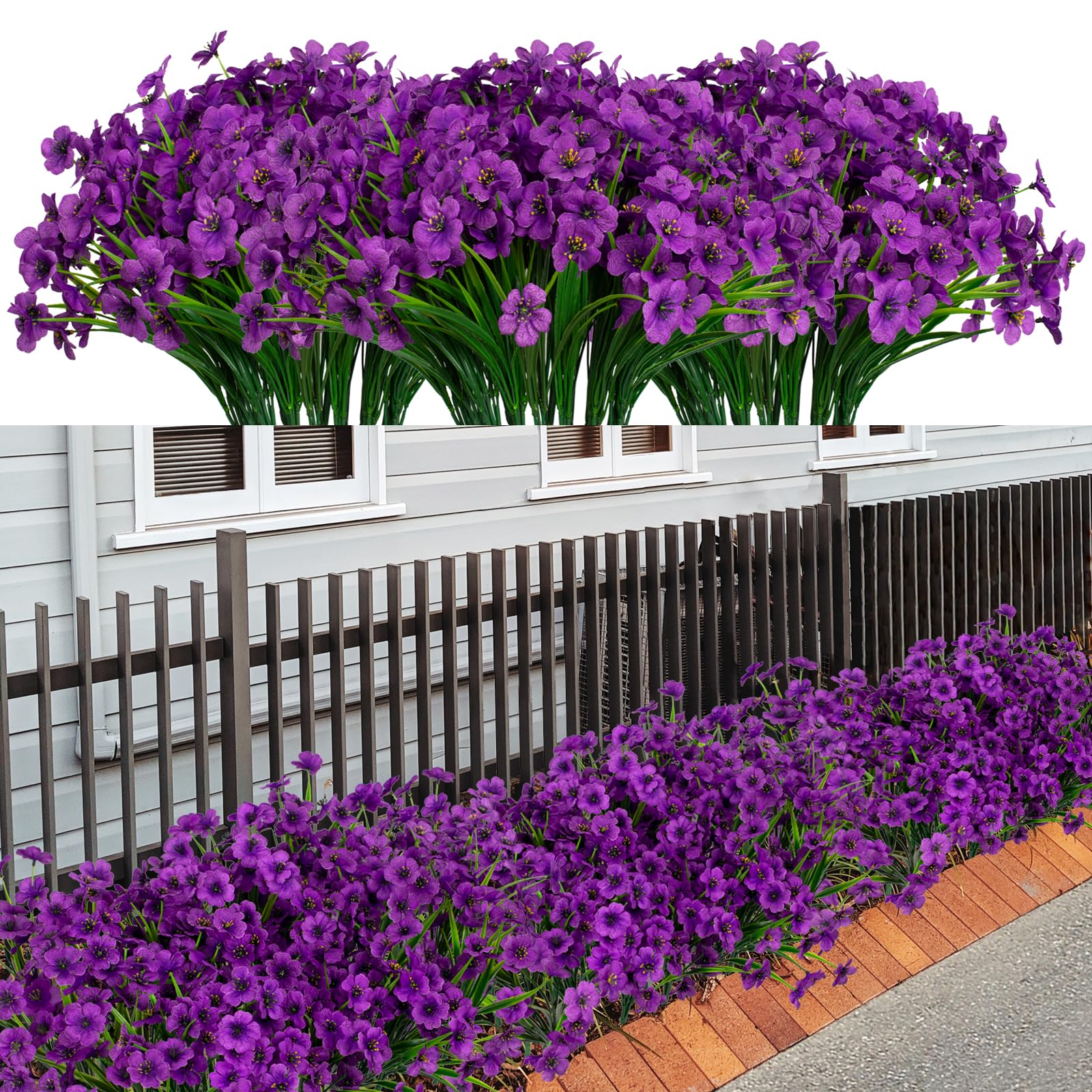Amazon.com: LikSoor 21 Bundles Artificial Outdoor UV Resistant